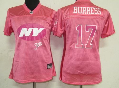 Jets #17 Plaxico Burress Pink 2011 Women's Fem Fan NFL Jersey - Click Image to Close